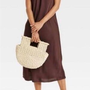 A New Day Women Brown Satin Dress, size XS CB80V